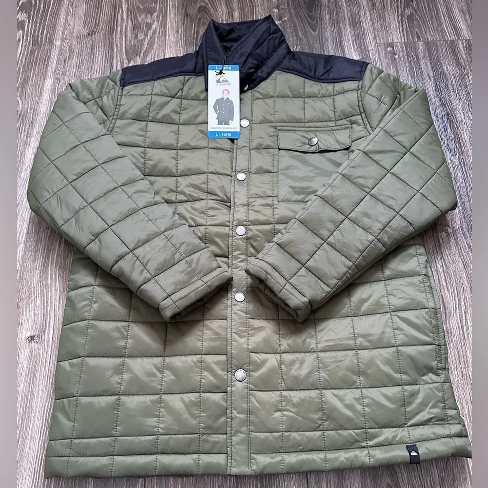 Quiksilver Youth Insulated Shirt Jacket Boys size Large 14/16
